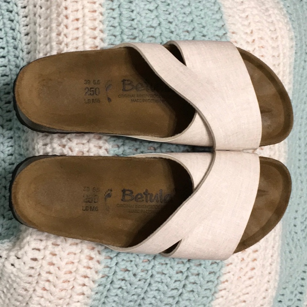BIRKENSTOCK SANDALS.  LOOKS LINEN. TAKE OFFERS